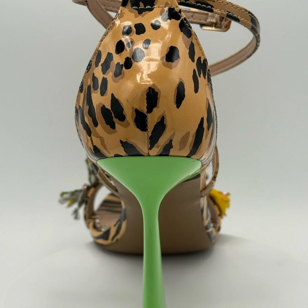 Betsey Johnson Everly Strappy Butterfly 🦋 Embellishment Heels Sandals 8 - Picture 7 of 11